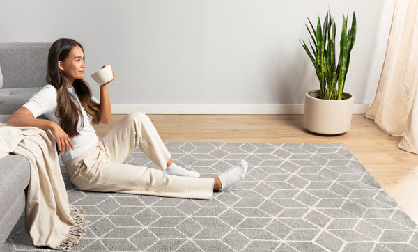 Grey Geometric Rug