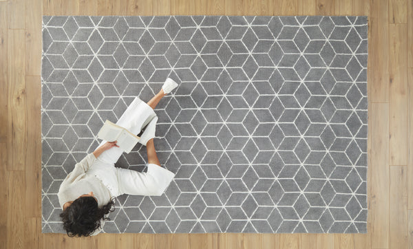 Grey Geometric Rug